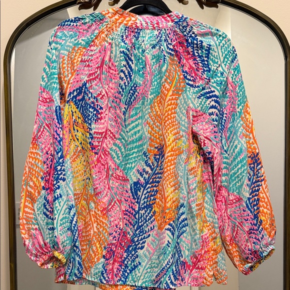Lilly Pulitzer multicolor Printed Peasant Tunic small - Picture 6 of 7
